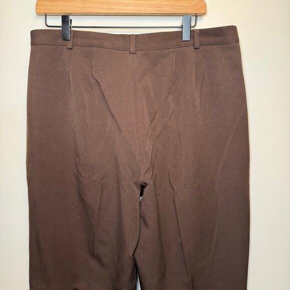 Rafaella Women's Straight Leg Pleated Dress Pants Brown Size 14 - Picture 6 of 6